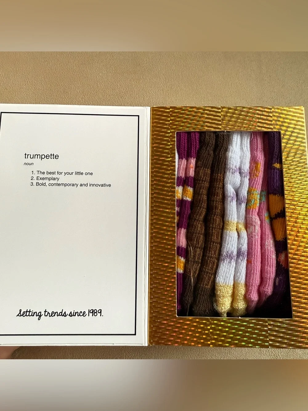 NIB Trumpette Wonka 6 Pair Baby Socks 0-12M Mary Jane Bow Gift Set
